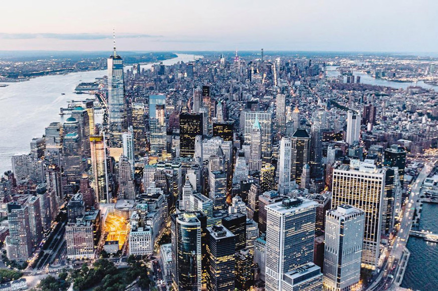 De prachtige skyline van New York