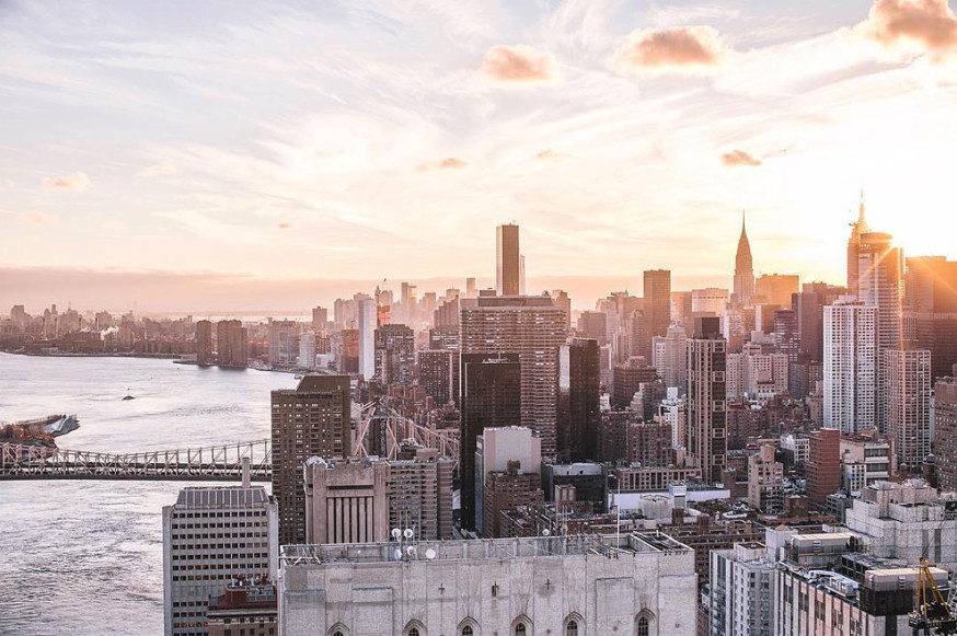 De prachtige skyline van New York