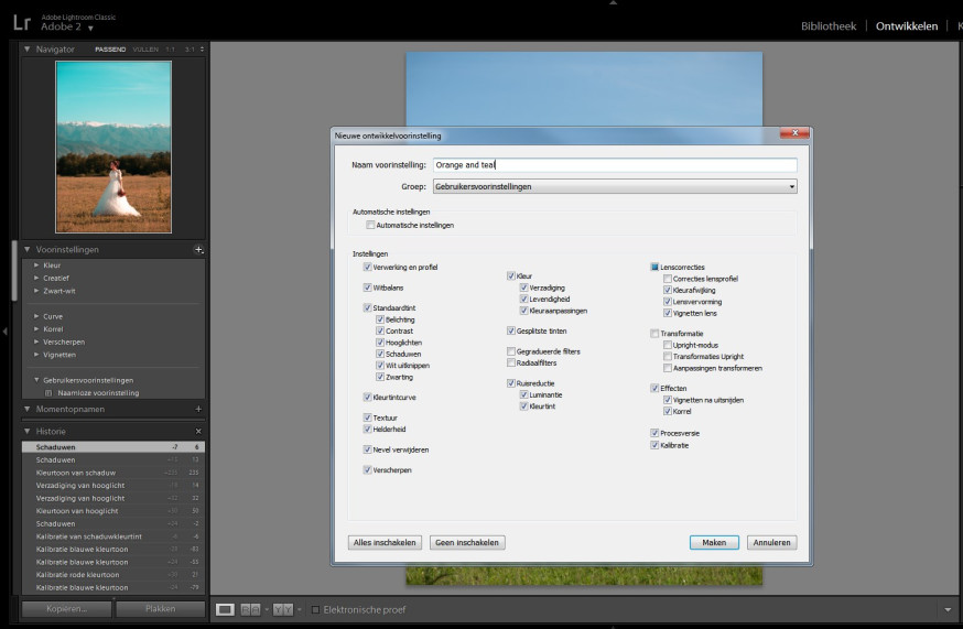 lightroom presets maken
