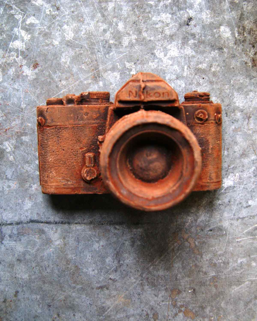 Vintage Nikon van chocolade