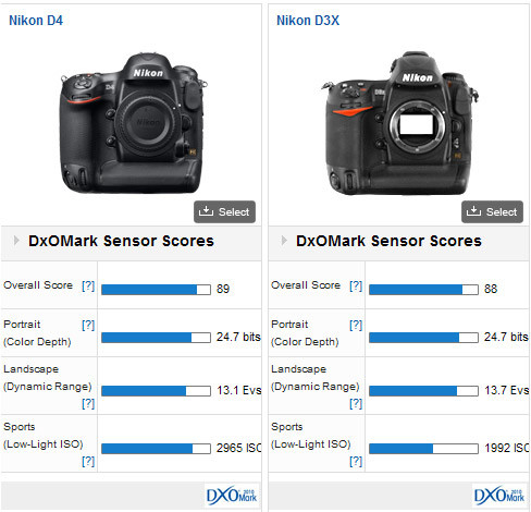 D4 vs D3X
