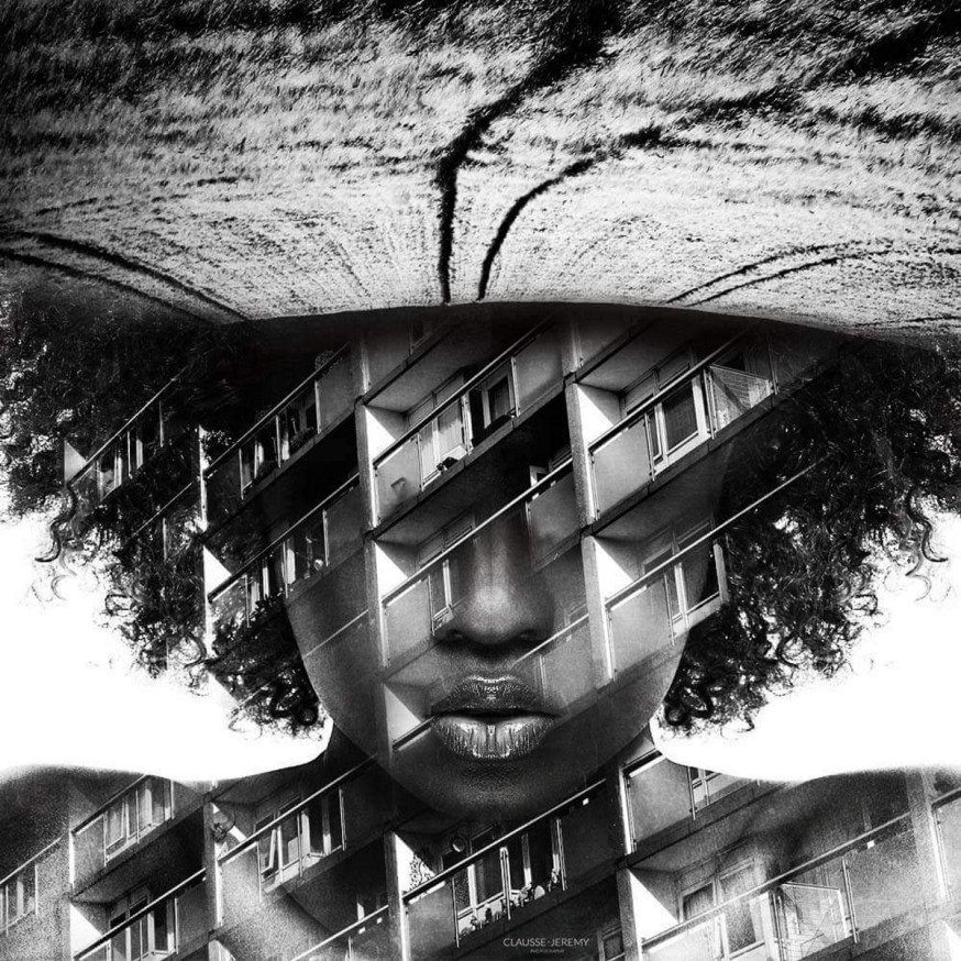 Double exposure portretten