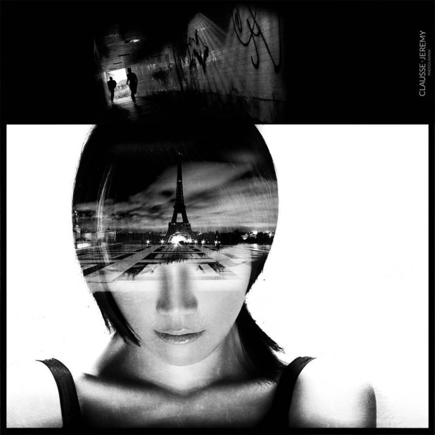 Double exposure portretten