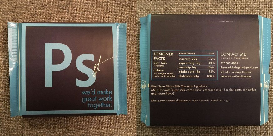 Designer maakt visitekaartjes van chocolade