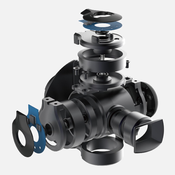 Action cam met ingebouwde 3-assige gimbal