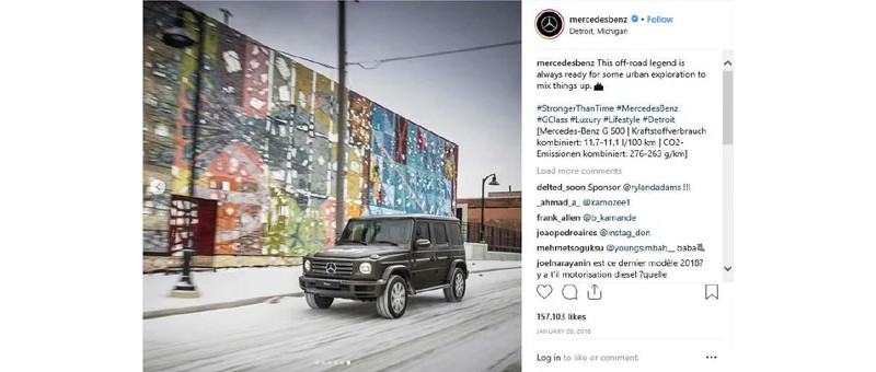 mercedes onrechtmatig instagram