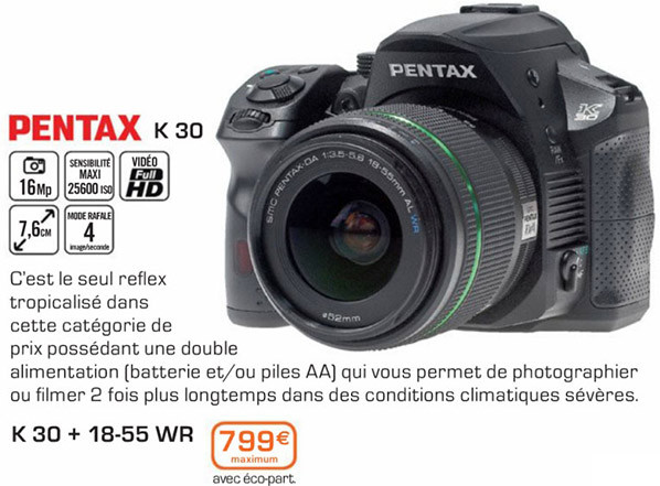 Pentax K-30 specificaties