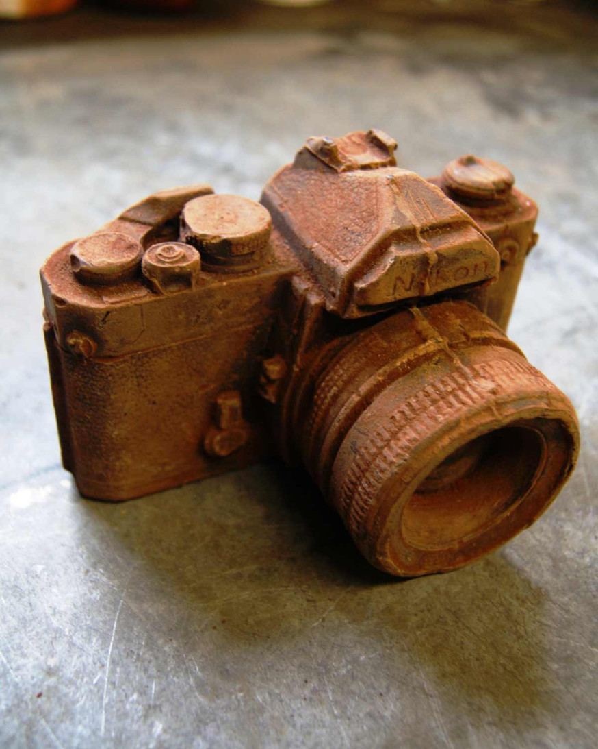 Vintage Nikon van chocolade