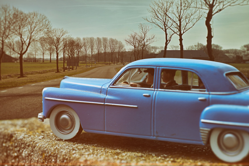 In de Spotlight: de blauwe miniatuurauto van Hilde