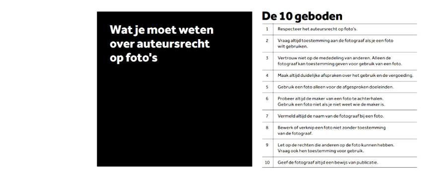 De 10 geboden van het auteursrecht op foto's