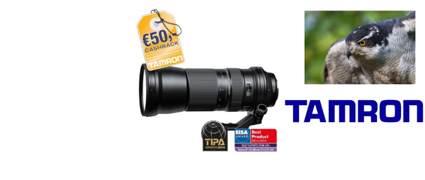 Cashback actie van Tamron