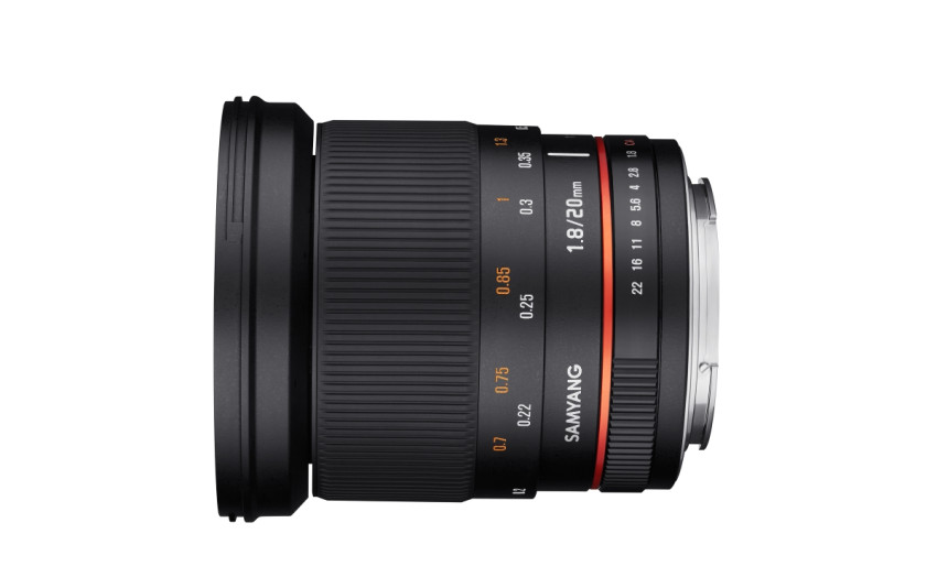 Samyang komt met lichtsterke groothoek: 20mm f/1.8