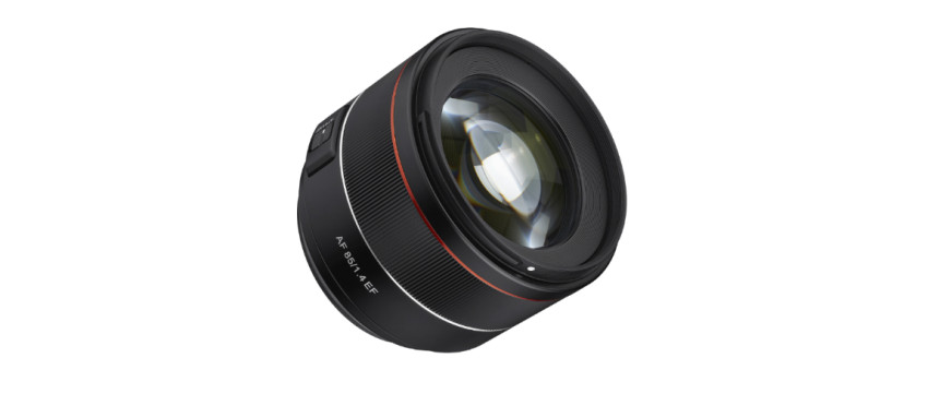 Full frame Samyang AF 85mm f/1.4 objectief met Canon mount