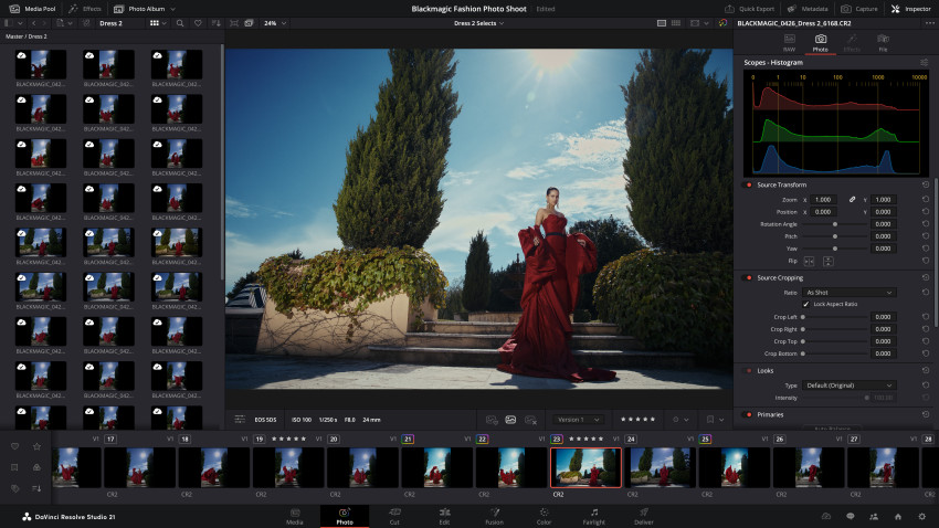 DaVinci Resolve 21 mikt op fotografen