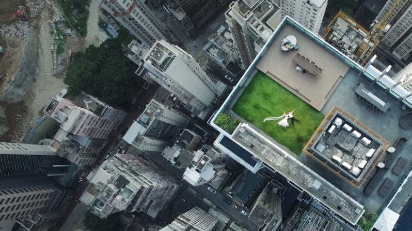 Deze perfecte drone foto is puur toeval 