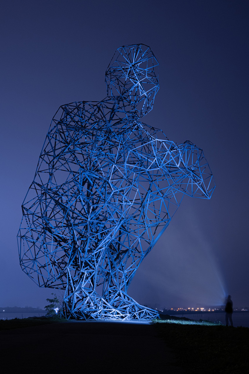 Kunstwerk Exposure gefotografeerd bij nacht