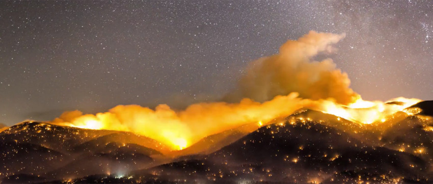Time-lapse toont schoonheid en verwoesting natuurbranden Californië