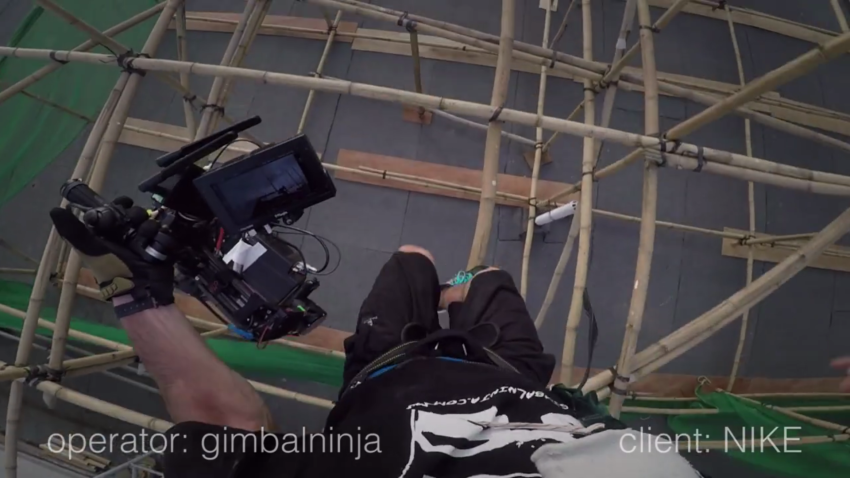 Steadycam stuntman maakt Nike commercial 