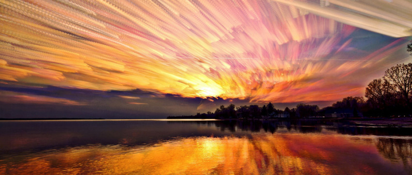 Expressieve luchten met timescape-fotografie