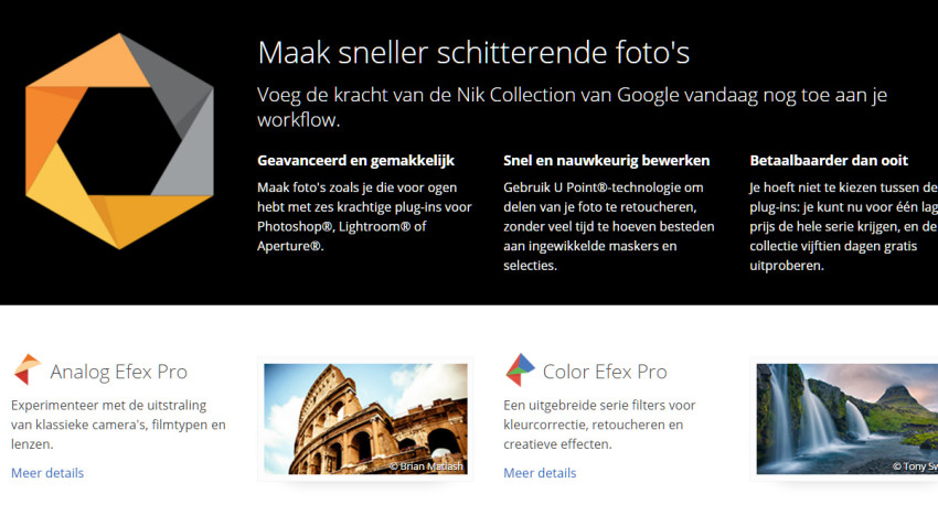 Google maakt Nik Collection gratis