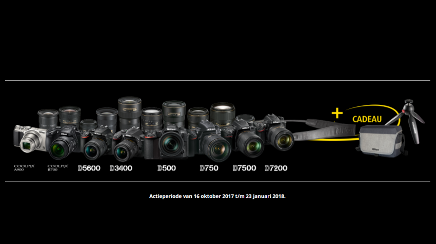 Nikon trakteert: 100 dagen cashback & cadeau's