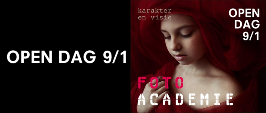 Zaterdag 9 januari Open Dag bij de Fotoacademie
