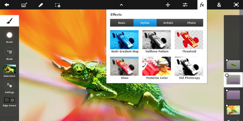 Adobe Photoshop Touch voor Android-tablets verkrijgbaar