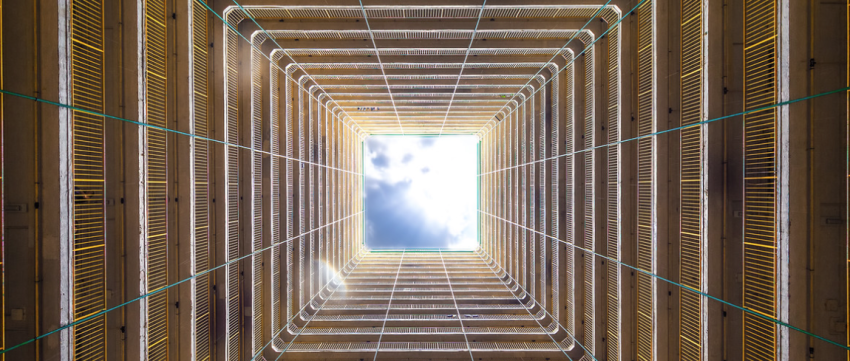 Architectuur van beneden en van boven