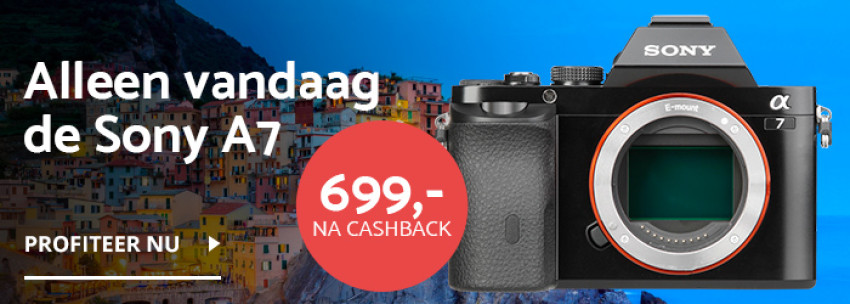 Alleen vandaag: Sony A7 bij CameraNu.nl voor € 699,-