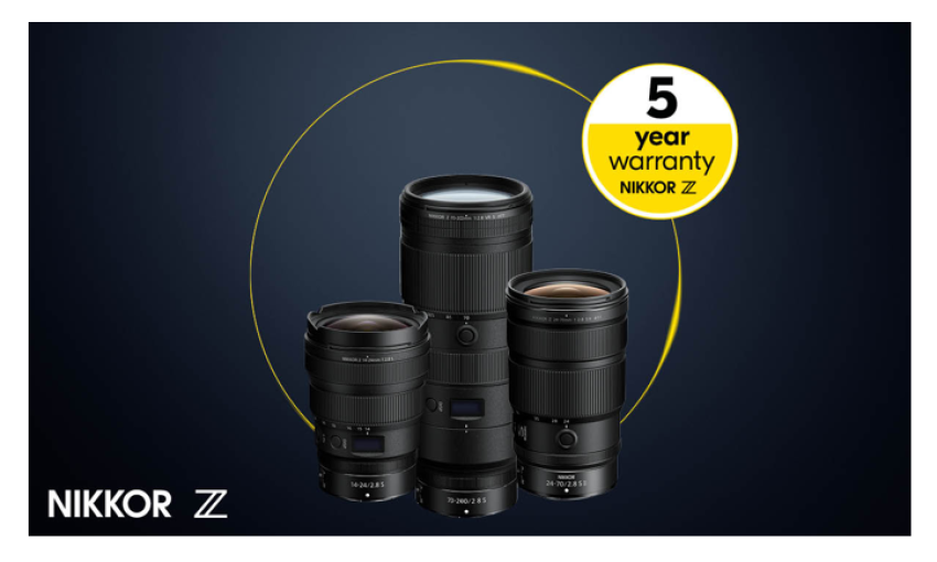 Nikon garantie uitgebreid: 5 jaar op NIKKOR Z-objectieven