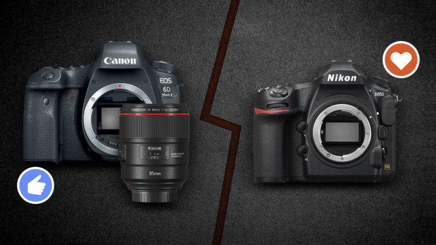 Wat kies jij: Nikon D850 of Canon EOS 6D Mark II met 85mm f/1.4L IS