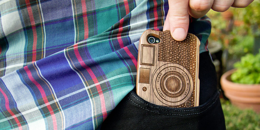 Maak van je iPhone 4 een houten camera
