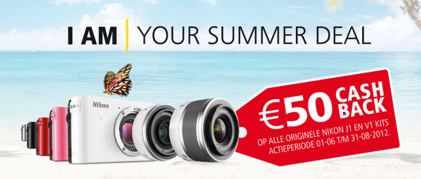 Vijftig euro cashback op alle Nikon 1 J1 en V1-kits